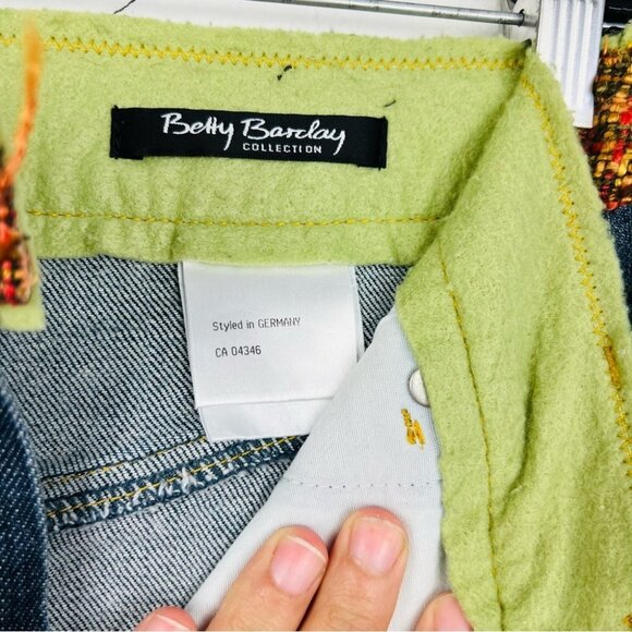 Vintage Betty Barlay Denim Pencil Midi Skirt Women Size 4 - Picture 15 of 16